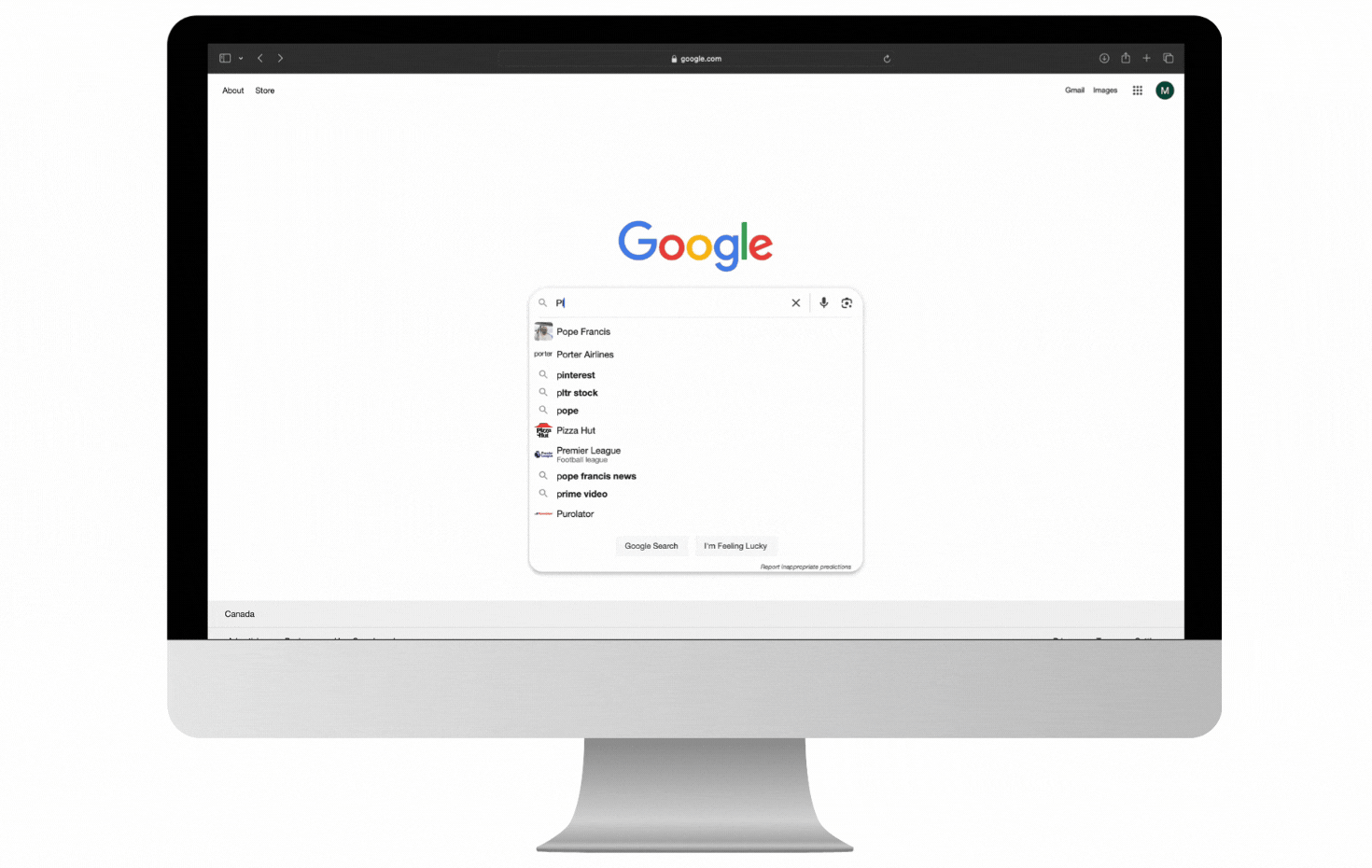 Animated GIF showing a desktop Google search results page. As the screen scrolls, Google Business Profiles appear at the top, followed by website listings for SEO at the bottom.