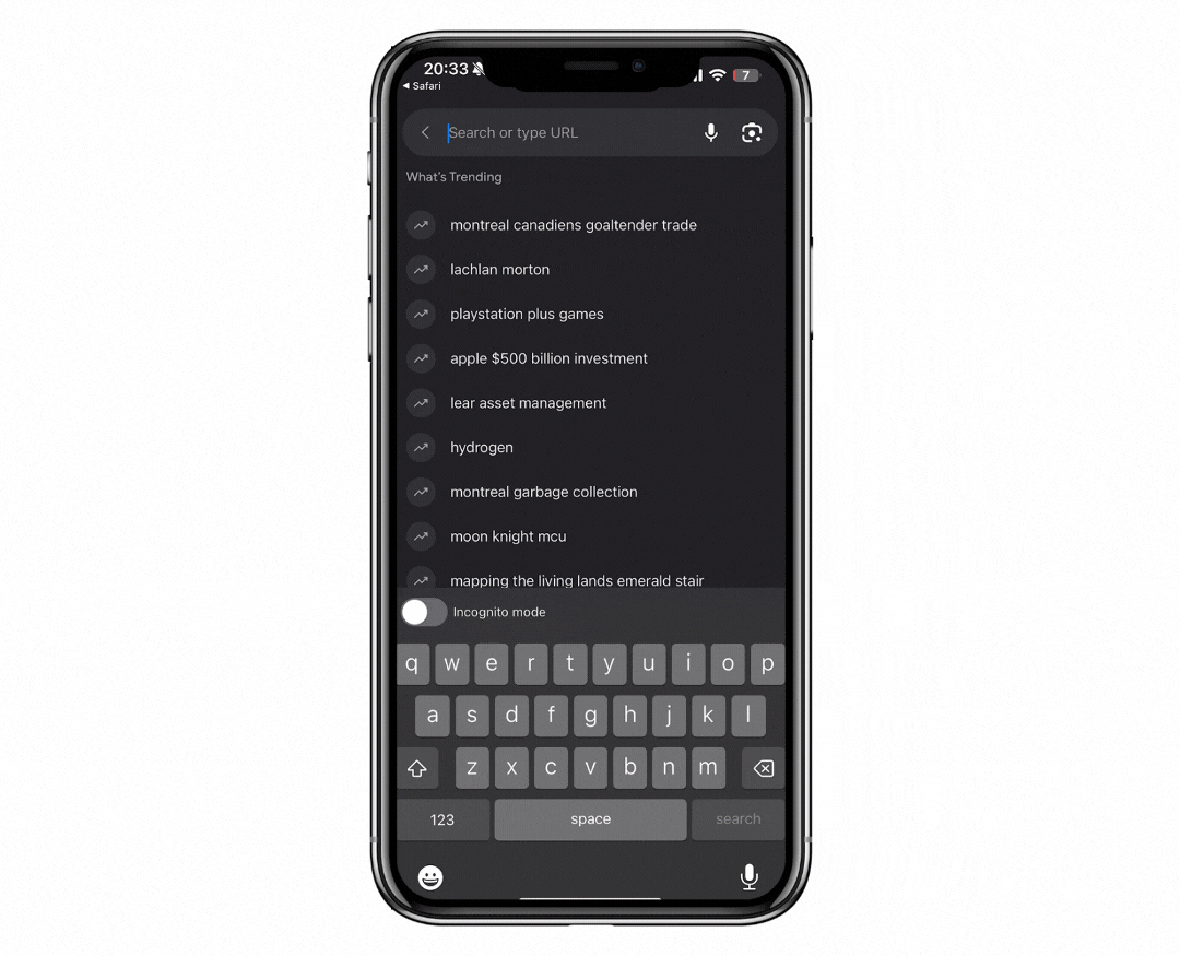 Animated GIF showing a mobile Google search results page. As the screen scrolls, Google Business Profiles appear at the top, followed by website listings for SEO at the bottom.